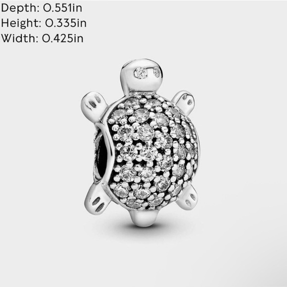 .925 CZ Pandora Turtle Charm - Picture 3 of 8